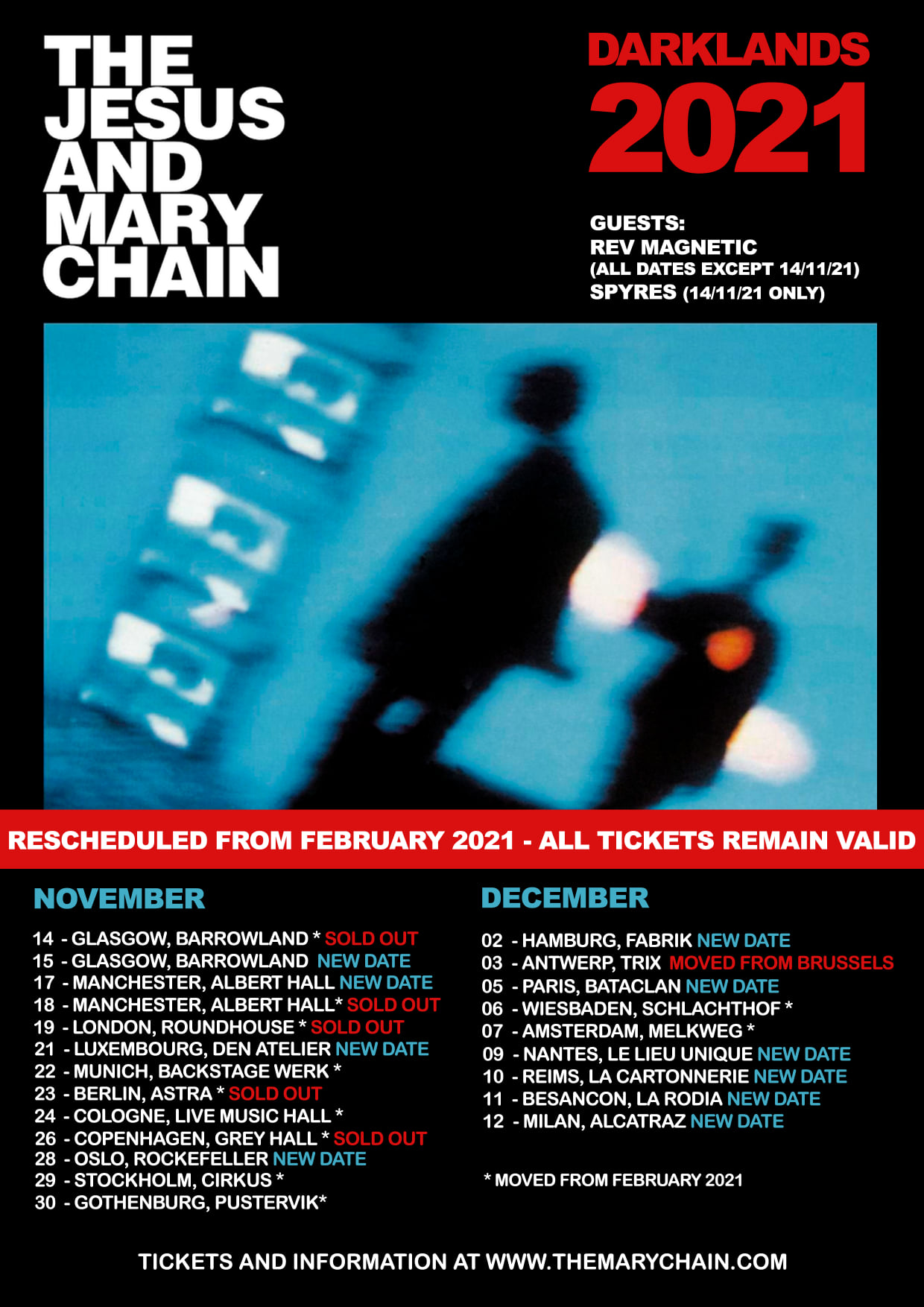 The Jesus & Mary Chain joue "Darklands" : quatre dates en France