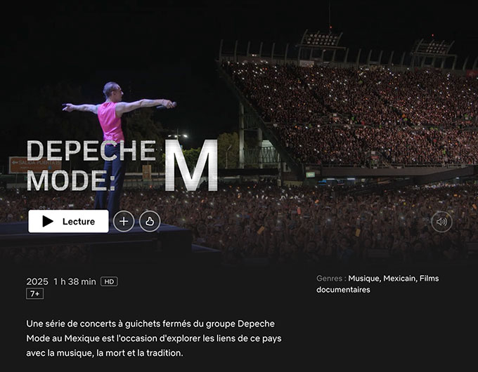 "M" de Depeche Mode sur Netflix